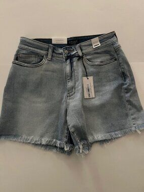 Judy Blue Dad Jean Cutoff Shorts Light Wash 1X High Waist NWT JB15250LT